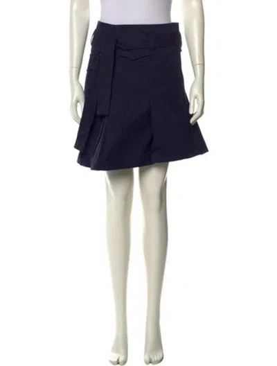 Pre-owned Dorothee Schumacher Pleated Accents Mini Skirt In Green