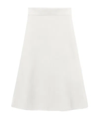 Dorothee Schumacher Knitted A-line Skirt In White