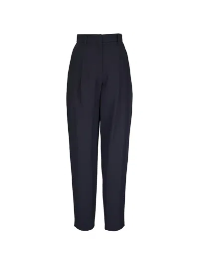 Dorothee Schumacher Pleated Tapered Trousers In Blue