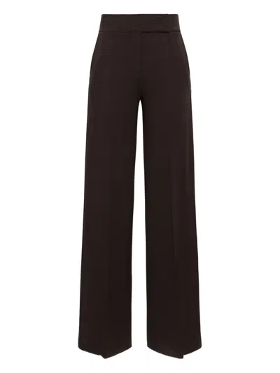 Dorothee Schumacher Wide Leg Pants In Punto Milano In Brown