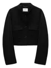 Dorothee Schumacher Pocketed Cropped Jacket In Black