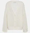 Dorothee Schumacher Pointelle Wool And Cashmere Cardigan In White