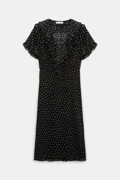 Dorothee Schumacher Polka Dot Dress In Viscose Georgette In Black