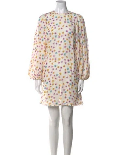 Pre-owned Dorothee Schumacher Polka Dot Print Mini Dress In Neutral