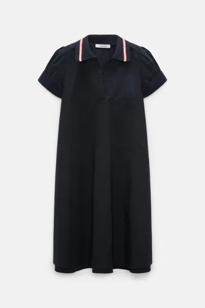 Dorothee Schumacher Polo Mini-dress In Cotton Poplin In Blue
