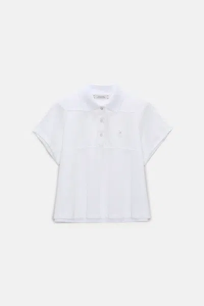 Dorothee Schumacher Polo Shirt With D-rose Embroidery In White