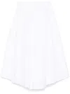 Dorothee Schumacher Cotton Poplin Midi Skirt In White
