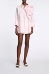 Dorothee Schumacher Poplin Power Blouse In Rose In Multi