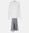 Dorothee Schumacher Detachable-bow Poplin Blouse In White