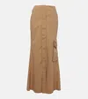 Dorothee Schumacher Poplin Power Cotton-blend Maxi Skirt In Beige