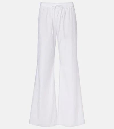 Dorothee Schumacher Poplin Power Ii Cotton Poplin Wide-leg Pants In White