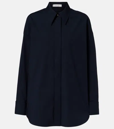 Dorothee Schumacher Poplin Power Ii Cotton-blend Poplin Shirt In Black