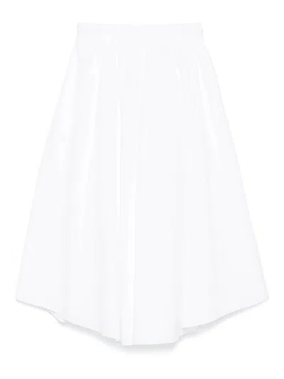 Dorothee Schumacher Poplin Power Midi Skirt In White