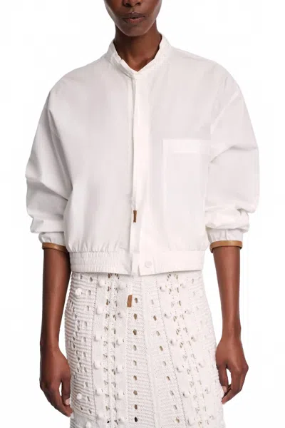 Dorothee Schumacher Poplin Power Oversized Blouse In Pure White