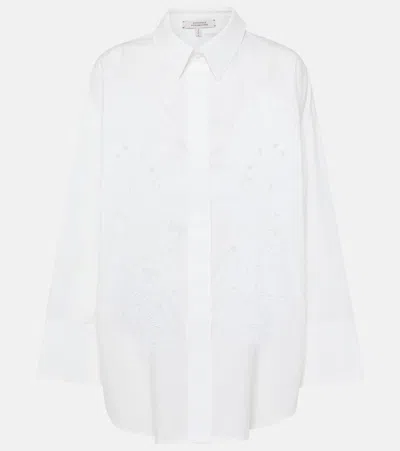 Dorothee Schumacher Poplin Power Oversized Cotton-blend Shirt In White