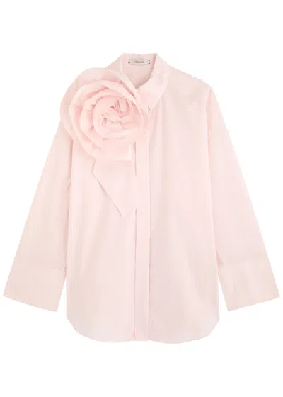Dorothee Schumacher Poplin Power Stretch-cotton Poplin Shirt In Light Pink