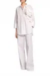 Dorothee Schumacher Poplin Shirt With Xl Flower In Pure White In White