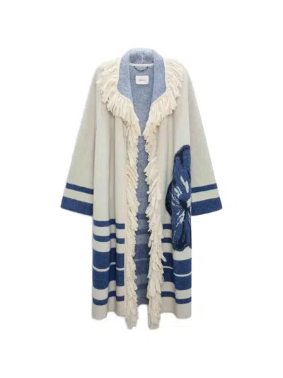 Dorothee Schumacher Poppy Garden Floral-jacquard Coat In Neutral