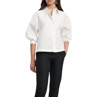 Dorothee Schumacher Powerful Volumes Blouse In Pure White