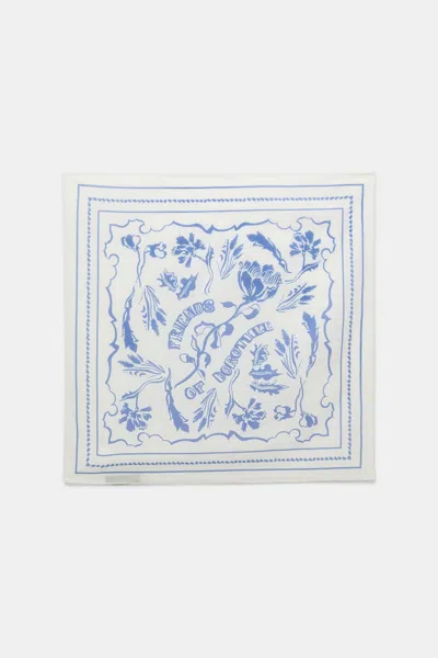 Dorothee Schumacher Printed Bandana In Off White/blue