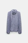 Dorothee Schumacher Printed Blouse In Hammered Satin In Multi