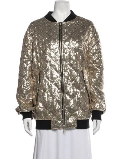 Pre-owned Dorothee Schumacher Printed Jacket In Gold