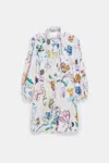Dorothee Schumacher Printed Linen Shift Dress In White
