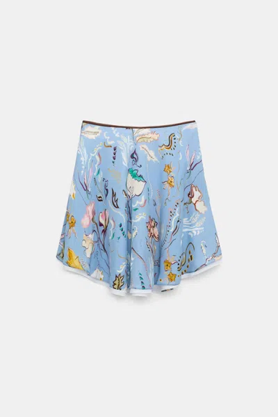 Dorothee Schumacher Printed Silk Georgette And Poplin Skirt In Multi Colour