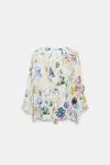 Dorothee Schumacher Floral Twist Ruffle Silk Georgette Blouse In White