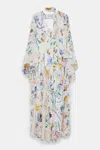 Dorothee Schumacher Printed Silk Georgette Festival Maxi Dress In White