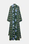 Dorothee Schumacher Printed Silk Jacquard Pajama Coat In Blue