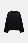 Dorothee Schumacher Pullover With D-rose Pointelle In Black