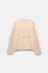 Dorothee Schumacher Pullover With D-rose Pointelle In Neutral