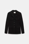 Dorothee Schumacher Punto Milano Buttoned Blazer In Black