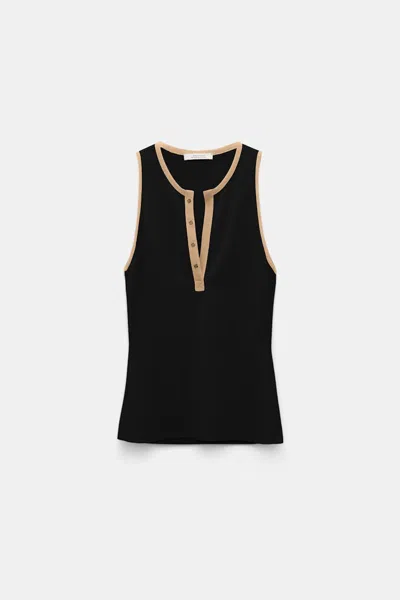 Dorothee Schumacher Punto Milano Tank Top With Contrast Trim
