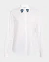 Dorothee Schumacher Pure Power Bead-embellished Poplin Blouse