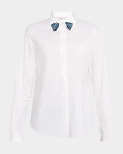 Dorothee Schumacher Pure Power Bead-embellished Poplin Blouse