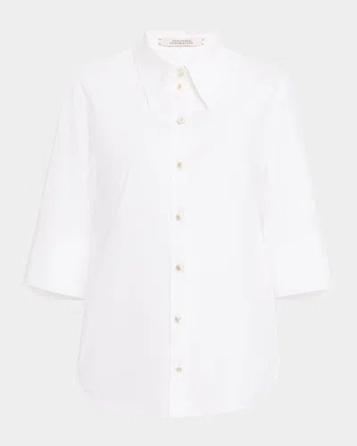 Dorothee Schumacher Pure Power Button-down Cotton Poplin Blouse