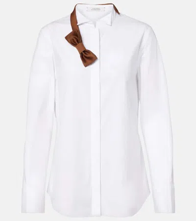 Dorothee Schumacher Pure Power Cotton-blend Poplin Shirt In White