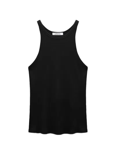 Dorothee Schumacher Pure Sleekness Ribbed Tank Top In Black