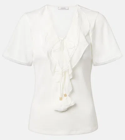 Dorothee Schumacher Pure Sleekness Ribbed-knit Cotton Top In White