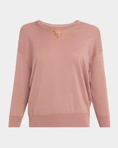 Dorothee Schumacher Refined Essentials I Bead-embellished Pullover In Brown