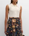 Dorothee Schumacher Stud-embellished Vest In 110 - Camellia White