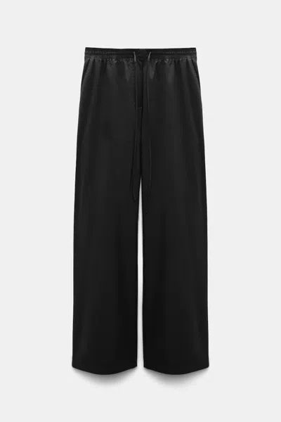 Dorothee Schumacher Relaxed Cotton Poplin Pants In Black
