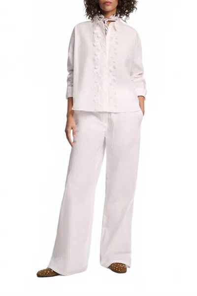 Dorothee Schumacher Relaxed Cotton Poplin Pants In White