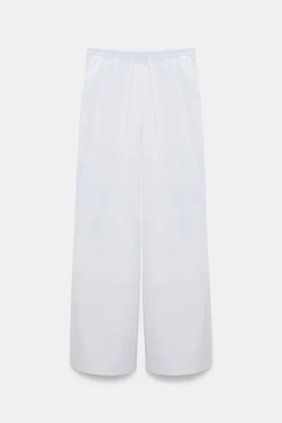 Dorothee Schumacher Relaxed Cotton Poplin Pants In White