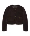 Dorothee Schumacher Soft Touch Reversible Shearling Jacket In Black Chocolate In Brown