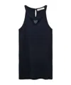 Dorothee Schumacher Tank Top With Embellished Organza Detail In Blue
