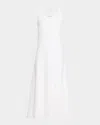 Dorothee Schumacher Rib Romance Sleeveless Knit Midi Dress In White