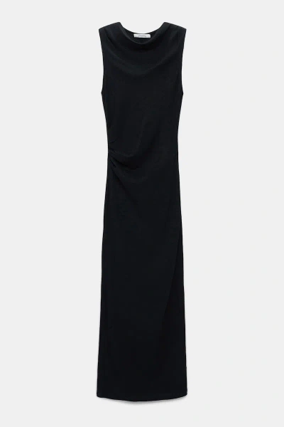 Dorothee Schumacher Ribbed Cotton Jersey Tube Dress In Black